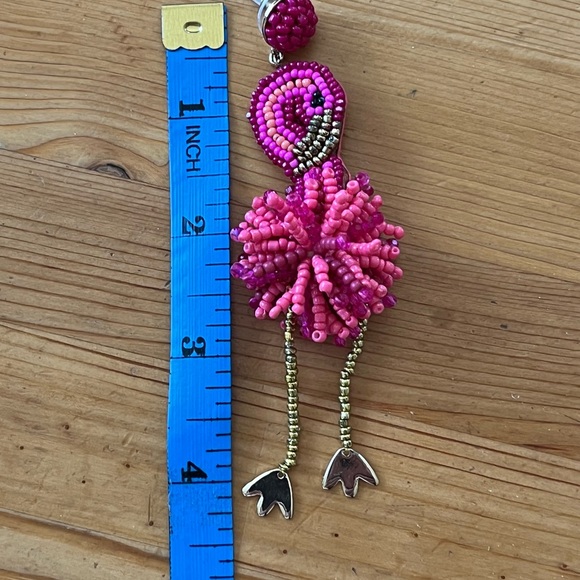 Dangly beaded & gold-tone beaded Earrings - Picture 6 of 6